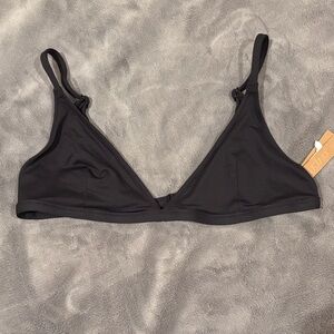 SKIMS Black Triangle Bikini Top